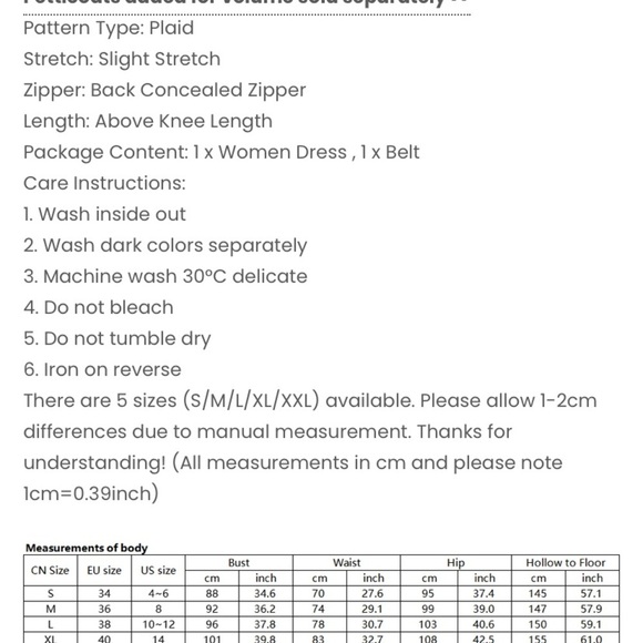 Plaids 1950s Buttoned Belted Swing Dress new - Picture 6 of 8